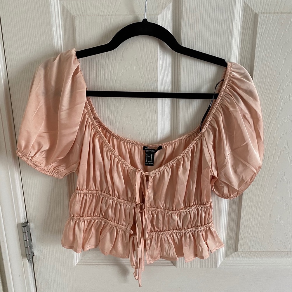 Pink tie top
